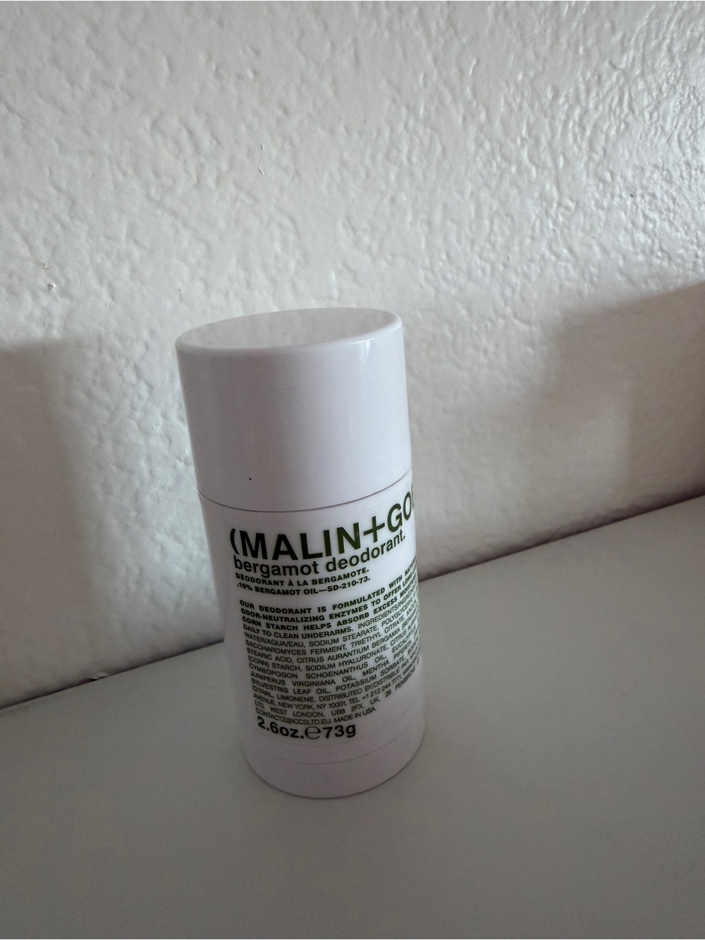 MALIN+GOETZ Bergamot Deodorant Stick